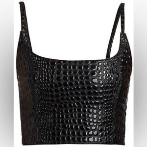 Mia Vesper Croc Crop Top